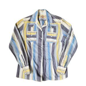 Vintage 50s Thunderbird Fashions Prescott Arizona Western Shirt Pearl Snap 16